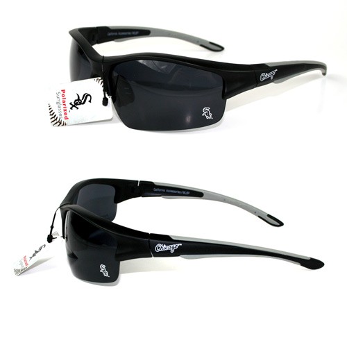 Chicago White Sox Sunglasses - Polarized - Style MLB03 Blade - 12 Pair For $48.00 - Wholesale Chicago White Sox Products - White Sox Merchandise