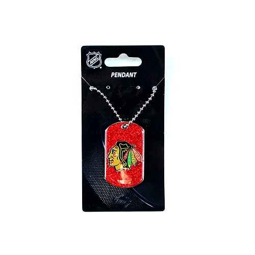Chicago Blackhawks Necklaces - Glitter Series Pendants - 12 For $30.00 - Chicago Blackhawks