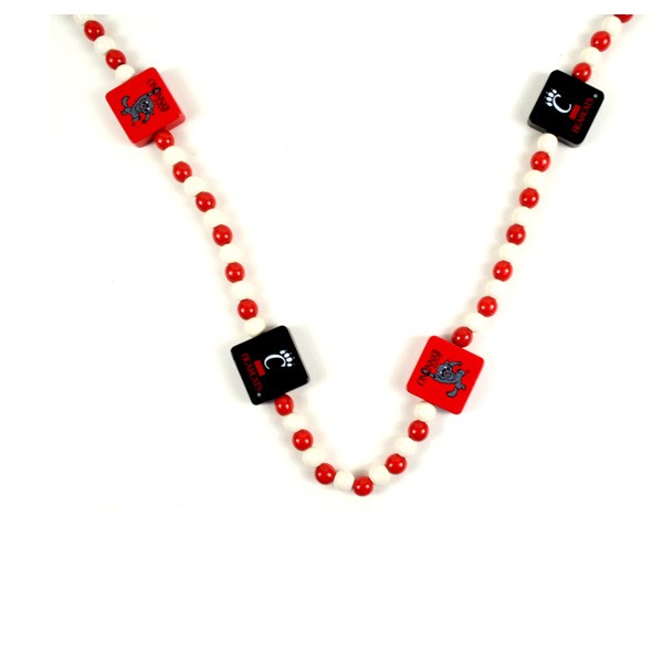 Cincinnati Bearcats Beads - 30" Oversized Garland/Necklace - Wood England Style - $4.00 Each - Cincinnati Bearcats