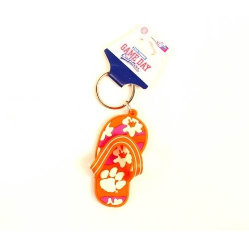 Clemson Tigers Keychains - Flip Flop Style - 12 For $18.00 - Clemson Tigers