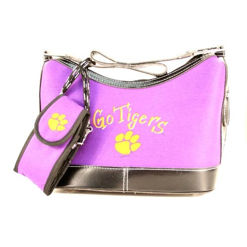 Clemson Tigers Purses - Bling Style GO TIGERS - Purple Purse With Cell Case Set - 2Sets For $20.00 - Clemson Tigers