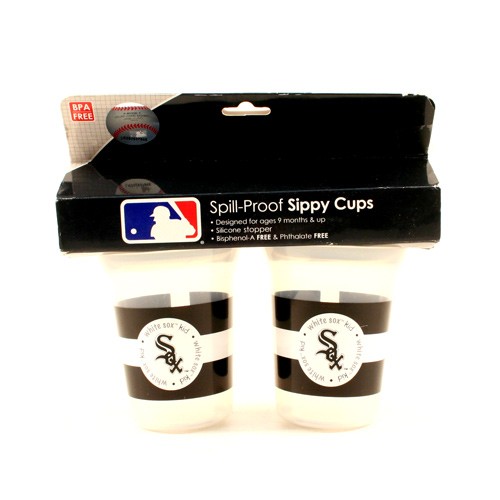 Closeout - Chicago White Sox Baseball - 2Pack Sippy Cups - $5.00 Per Set - Wholesale Chicago White Sox Products - White Sox Merchandise