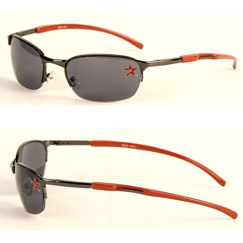 Closeout - Houston Astros Metal Frame Sunglasses - 12 Pair For $24.00 - Wholesale Houston Astros Products - Astros Merchandise