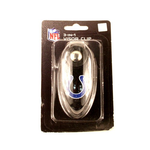 Closeout - Indianapolis Colts Merchandise - 3in1 VISOR Clips - 12 For $24.00 - Wholesale Indianapolis Colts Products - Colts Merchandise