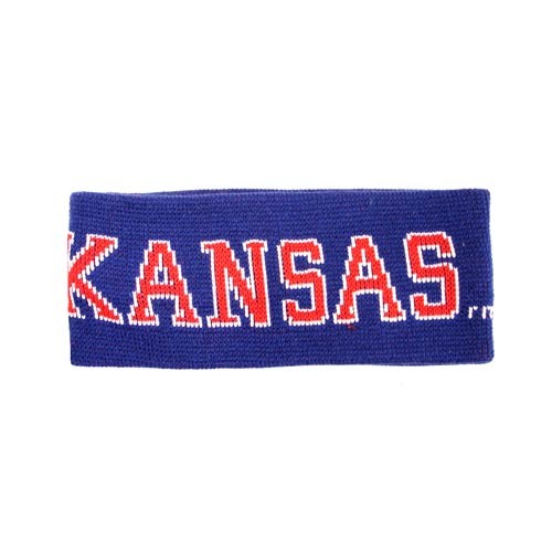 Closeout - Kansas Jayhawks - Blue Winter Knit Headbands - 12 For $48.00 - Kansas Jayhawks