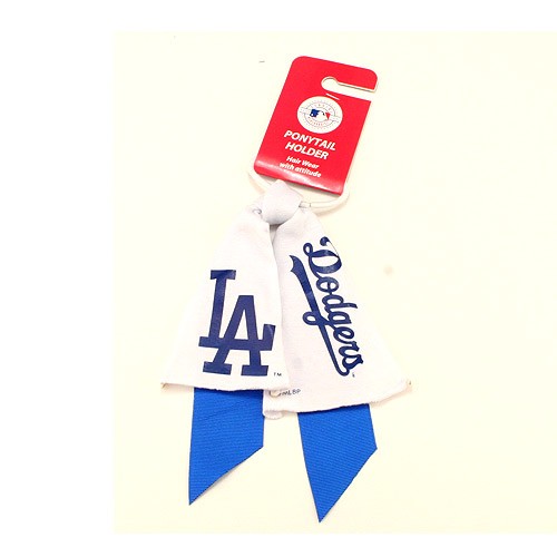 Closeout - Los Angeles Dodgers - Blue.White Ponytail Holders - 12 For $24.00 - Wholesale Los Angeles Dodgers Products - Dodgers Merchandise