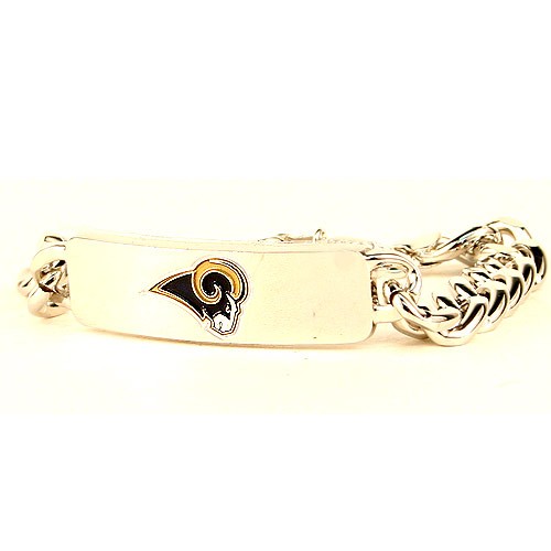 Closeout - Los Angeles Rams Bracelets - Heavyweight Metal ID Bracelets - 12 For $24.00 - Wholesale Los Angeles Rams Products - Rams Merchandise