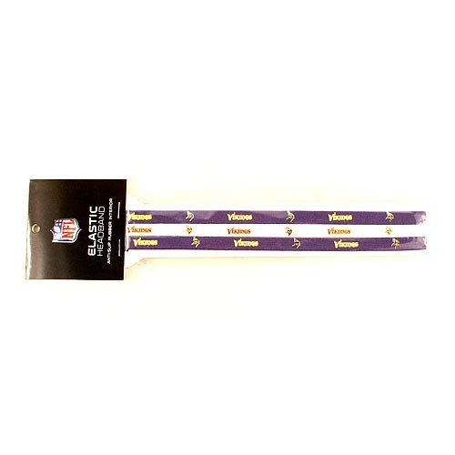 Closeout - Minnesota Vikings Merchandise - 3Pack Elastic Headbands - 12 Packs For $24.00 - Wholesale Minnesota Vikings Products - Vikings Merchandise