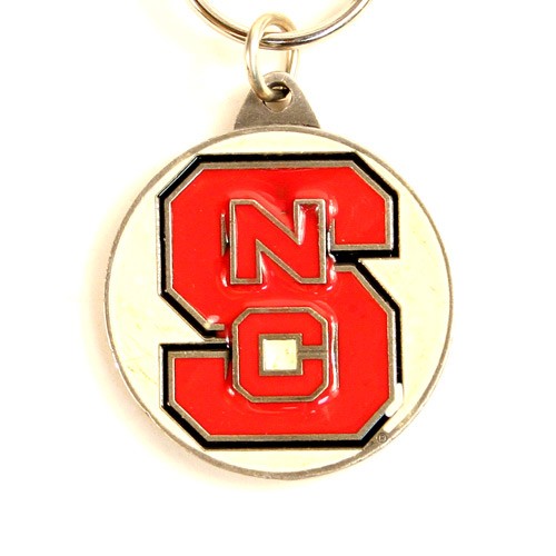 Closeout - NC State Key Chains - Pewter Oval - 24 For $24.00 - NC State
