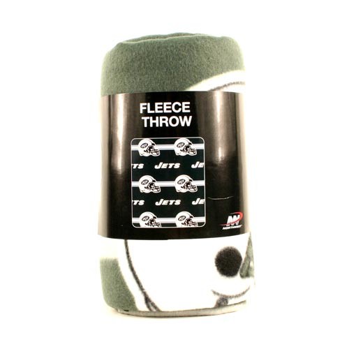 Closeout - New York Jets Blankets - 50"x60" Fleece - 3Bar Style - $7.50 Each - Wholesale New York Jets Products - Jets Merchandise