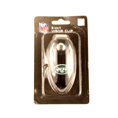Closeout - New York Jets Merchandise - 3in1 VISOR Clips - 12 For $24.00 - Wholesale New York Jets Products - Jets Merchandise 2