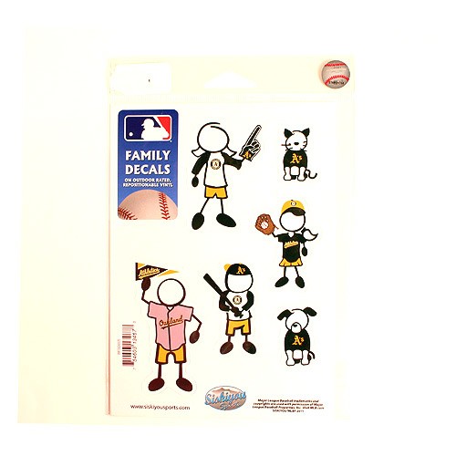 Closeout - Oakland Athletics Stickers - Family Decal Sets - 12 Sets For $24.00 - Wholesale Oakland Athletics Products - Athletics Merchandise