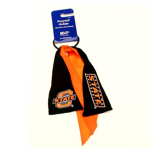 Closeout - Oklahoma State Cowboys Merchandise - Orange.Black - Wholesale Ponytail Holders - 12 For $24.00 - Oklahoma State
