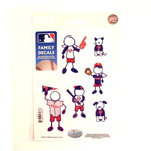 Closeout - Philadelphia Phillies Stickers - Family Decal Sets - 12 Sets For $24.00 - Wholesale Philadelphia Phillies Products - Phillies Merchandise