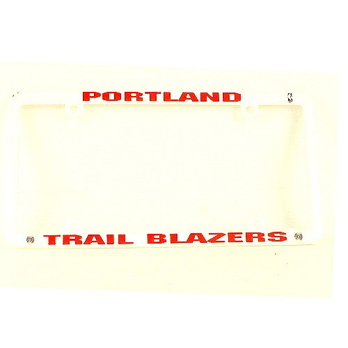 Closeout - Portland Trailblazers White License Plate Frames - 24 For $12.00 - Portland Trailblazers