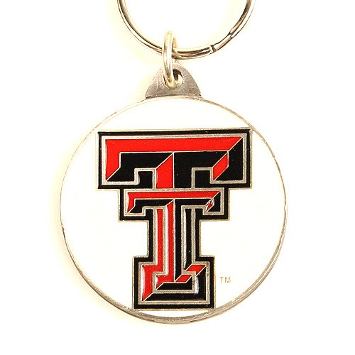 Closeout - Texas Tech Keychains - Pewter Oval - 12 For $18.00 - Texas Tech