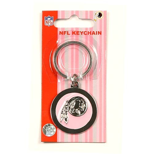 Closeout - Washington Redskins Keychains - Pink Pewter - 12 For $24.00 - Wholesale Washington Redskins Products - Redskins Merchandise