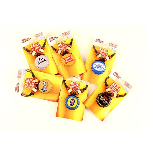 Closeout - Wholesale Necklaces - Assorted Style - Bottle Cap Beer Necklaces - 24 For $12.00