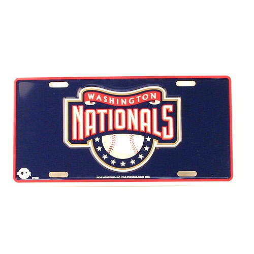 Closeout - Wholesale Washington Nationals Merchandise - 2Tone Red.Blue License Plates - 24 Plates For $24.00 - Wholesale Washington Nationals Products - Nationals Products