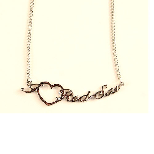 Closeout Jewelry - Boston Red Sox Necklaces - Heart Style - 12 For $30.00 - Wholesale Boston Red Sox Products - Red Sox Merchandise