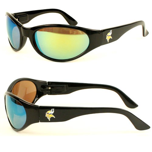 Closeout Style - Minnesota Vikings Sunglasses - Black Solid Style Sunglasses - 12 Pair For $48.00 - Wholesale Minnesota Vikings Products - Vikings Merchandise