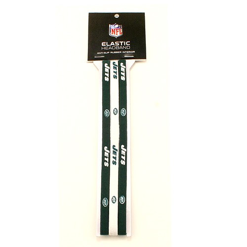 Closeout- New York Jets Headbands - 3Pack Elastic Headbands - 12 Packs For $24.00 - Wholesale New York Jets Products - Jets Merchandise
