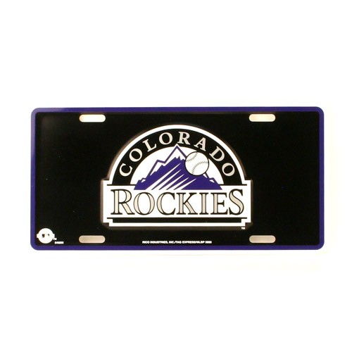 Colorado Rockies - 2Tone License Plates Purple.Black 12 Plates For $18.00 - Wholesale Colorado Rockies Products - Rockies Merchandise