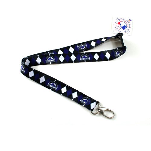 Colorado Rockies Lanyards - Argyle Style Lanyards - 12 For $24.00 - Wholesale Colorado Rockies Products - Rockies Merchandise