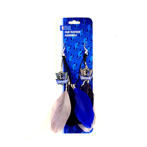 Dallas Mavericks Earrings - Feather Dangle Style - $2.75 Per Pair - Dallas Mavericks