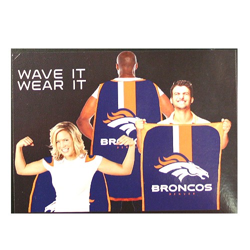 Denver Broncos Flags - 32"x47" Fan Flags - 2 Flags For $15.00 - Wholesale Denver Broncos Products - Denver Merchandise
