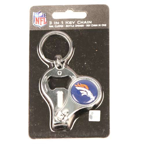 Denver Broncos Keychains - 3in1 Keychains  - 12 For $24.00 - Wholesale Denver Broncos Products - Denver Merchandise