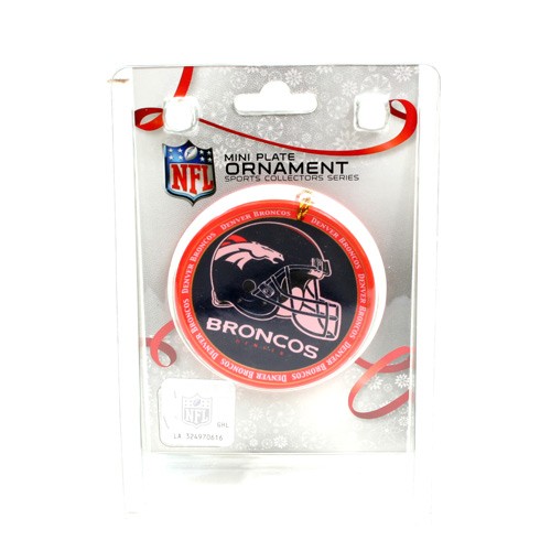 Denver Broncos Ornaments - Mini Plate Style Ornaments - 12 For $30.00 - Wholesale Denver Broncos Products - Denver Merchandise