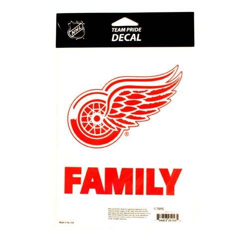 Detroit Red Wings Decals - 5.5"x6.5" TEAM PRIDE FAMILY DECALS - Series2 - 12 For $24.00 - Detroit Red Wings