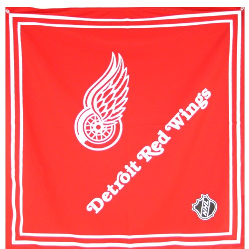 Detroit Red Wings Hockey - Closeout - 20"x20" Rally Bandanas - Jersey Lined - 12 For $24.00 - Detroit Red Wings