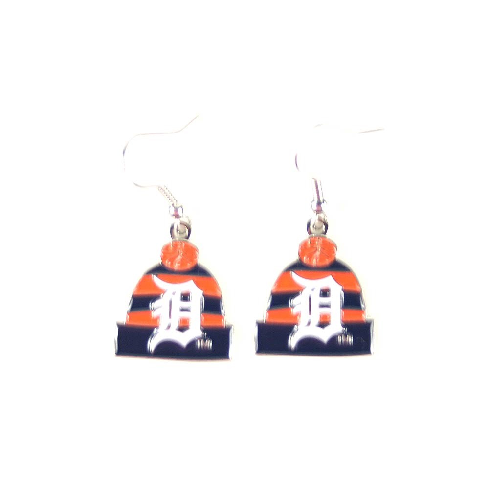 Detroit Tigers Earrings - The KNITSTER Style - 12 Pair For $36.00 - Wholesale Detroit Tigers Products - Tigers Merchandise