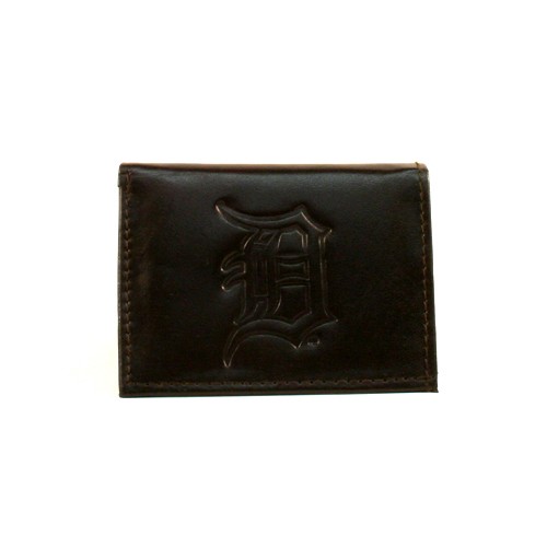 Detroit Tigers Wallets - BROWN Tri-Fold Leather Wallets - $7.50 Each - Wholesale Detroit Tigers Products - Tigers Merchandise