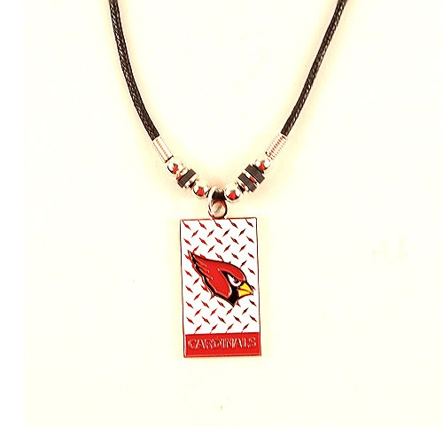 Discontinued - Arizona Cardinals Necklace - Diamond Plate Style - 12 For $30.00