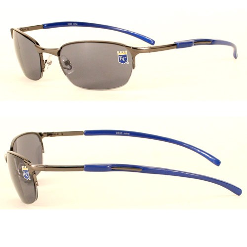 Discontinued - Kansas City Royals Sunglasses - Metal Frame Sunglasses - 12 Pair For $48.00 - Wholesale Kansas City Royals Products - Royals Merchandise