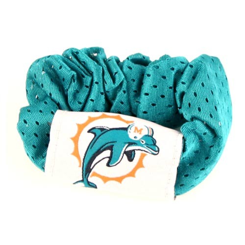 Discontinued - Miami Dolphins - Dolphin Blue Twisty/Scrunchy - 12 For $24.00 - Wholesale Miami Dolphins Products - Dolphins Merchandise
