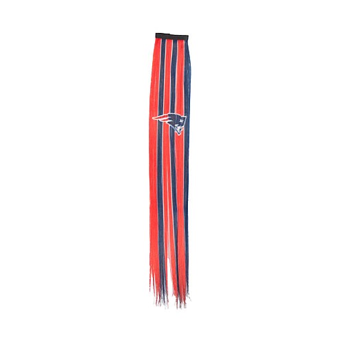 Discontinued - New England Patriots Fan Gear - Fan Hair Extensions - 12 For $6.00 - Wholesale New England Patriots - Patriots Merchandise