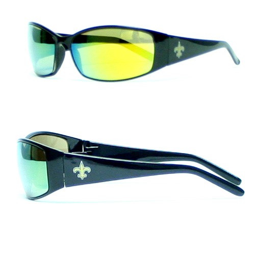 Discontinued - New Orleans Saints Sunglasses - STRAIGHT Style Sunglasses - 12 Pair For $48.00 - Wholesale New Orleans Saints Product - Saints Merchandise