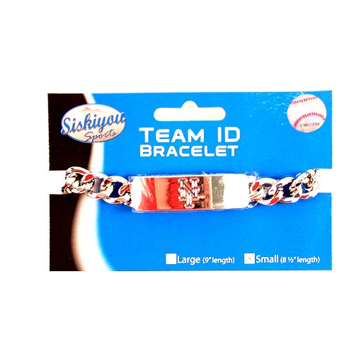 Discontinued - New York Mets Bracelets - Heavy Metal ID Bracelets - $4.00 Each - Wholesale New York Mets Products - Mets Merchandise