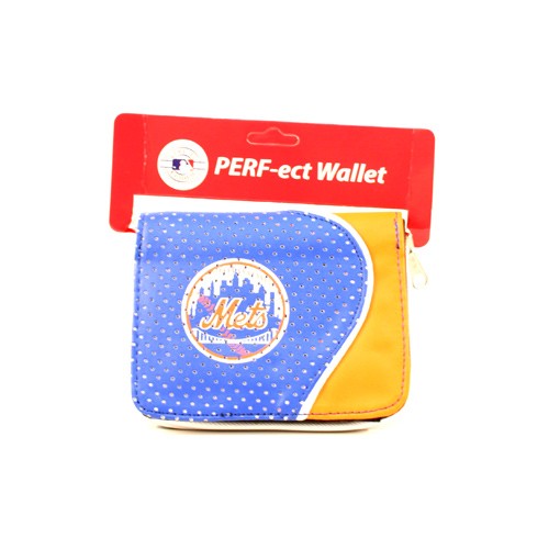 Discontinued - New York Mets Wallets - PERF Style - 12 Wallets For $60.00 - Wholesale New York Mets Products - Mets Merchandise