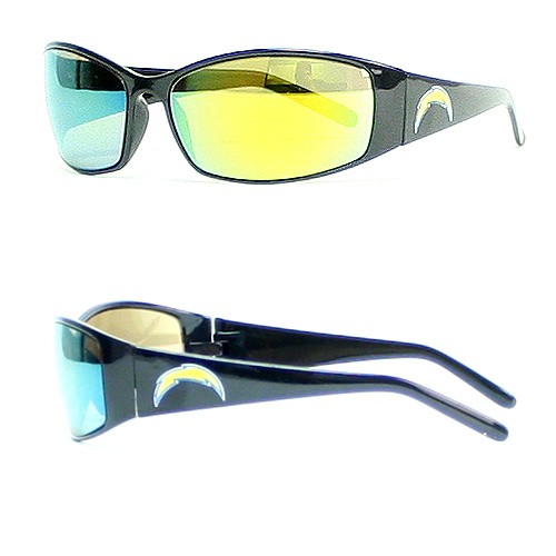 Discontinued - Wholesale NFL Sunglasses - Los Angeles Chargers Sunglasses - Straight Style - 12 Pair For $36.00 - Wholesale Los Angeles Chargers Products - Chargers Merchandise