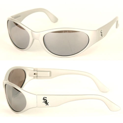 Discount Style - Chicago White Sox Sunglasses - Solid Silver - 12 Pair For $36.00 - Wholesale Chicago White Sox Products - White Sox Merchandise