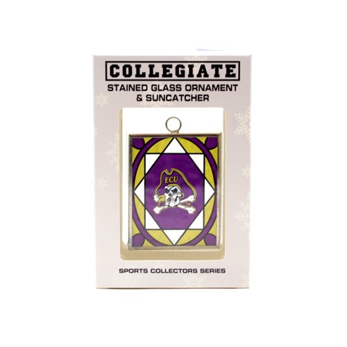 ECU Pirates Ornament - Stained Glass Suncatcher Style Ornament - 12 For $30.00 - East Carolina Pirates