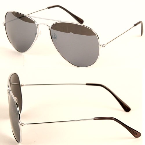 Elite Aviators #7290 Silver Frame Aviator Sunglasses 12 Pair For $15.00