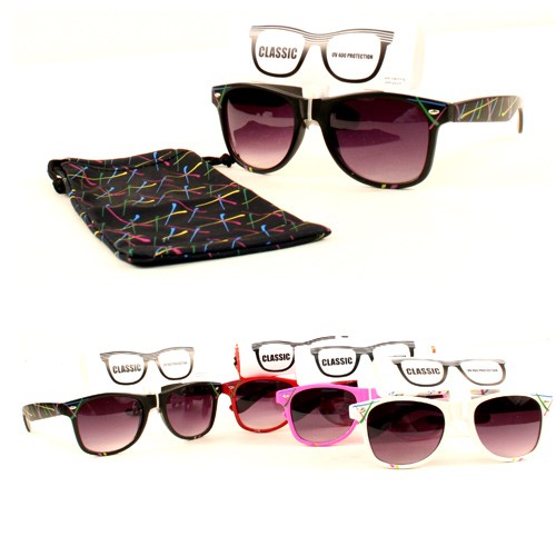 Elite Retro Wear #H7366 - Comes With Sunglass Bags - 12 Pair For $18.00