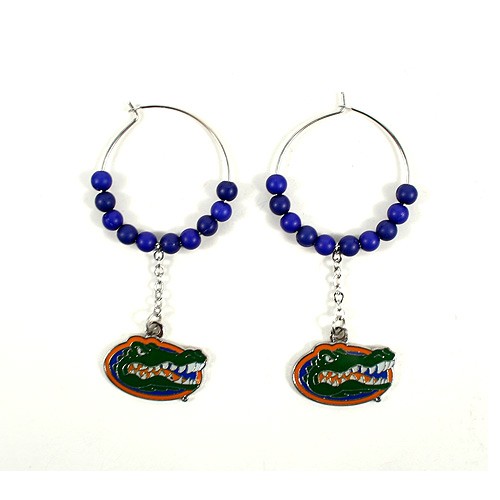 Florida Gators Earrings - 1" Multi Bead Hoop Earrings - $3.50 Per Pair - Florida Gators