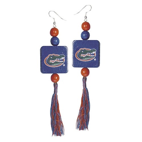 Florida Gators Earrings - Wood England Dangle Style - 12 Pair For $30.00 - Florida Gators